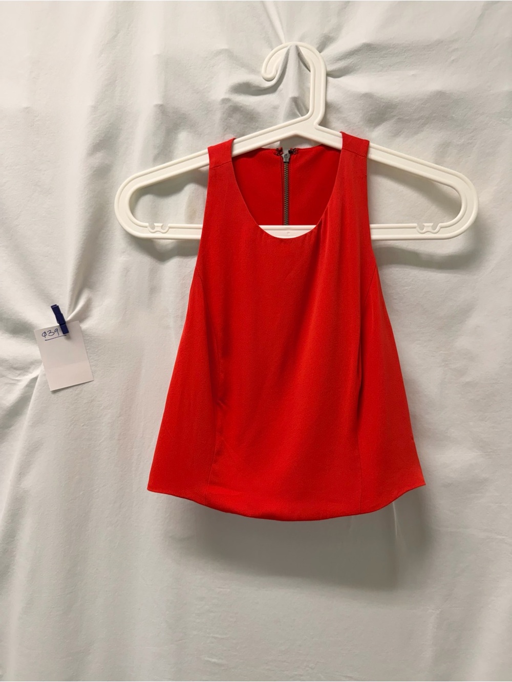 Alice & Olivia zip-back racerback crop top